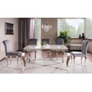 Стол обеденный SIGNAL PRINCE Ceramic Calacatta белый/хром 180/90